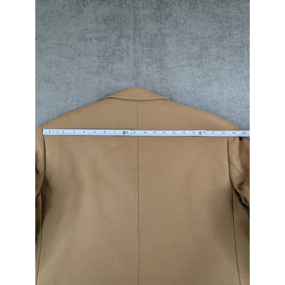 Banana Republic Jacket Men L Camel Tan Wool Cashmere Blend Button Over Coat - Picture 8 of 12